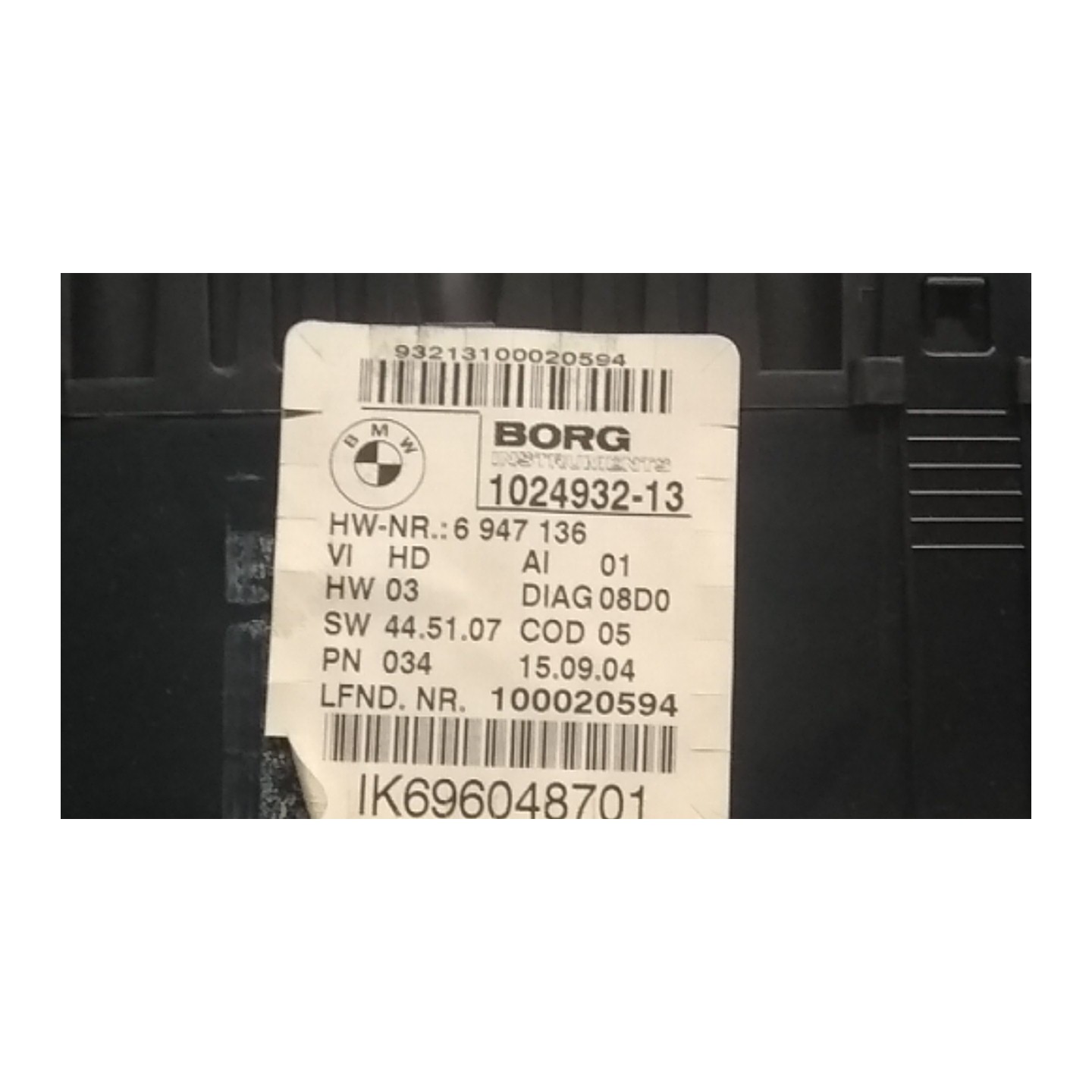 QUADRO STRUMENTI COMPL. 008 BMW SERIE 1 (E87) (09/04-03/07) N45B16A NB5519004031003