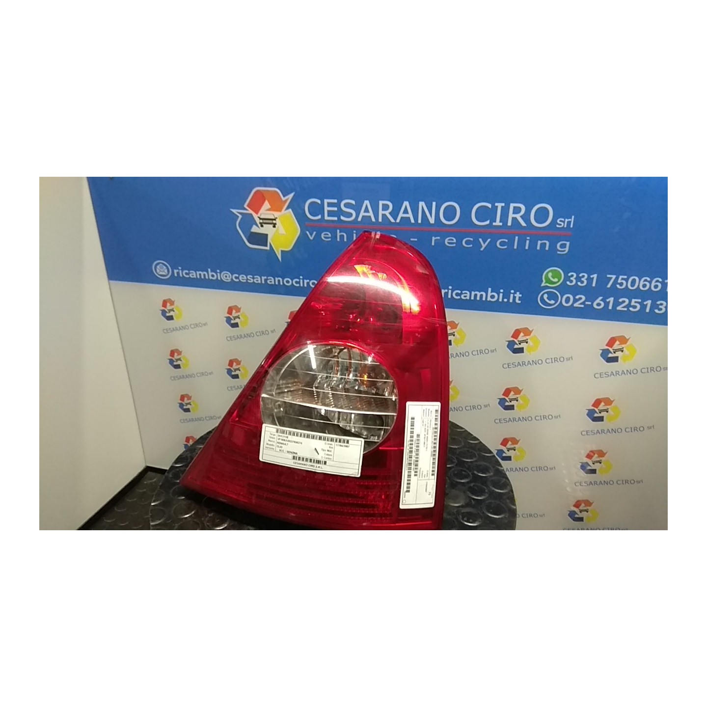 FANALE POST. DX. 067 RENAULT CLIO 2A SERIE (05/01-11/10) D4FG7 8200917487
