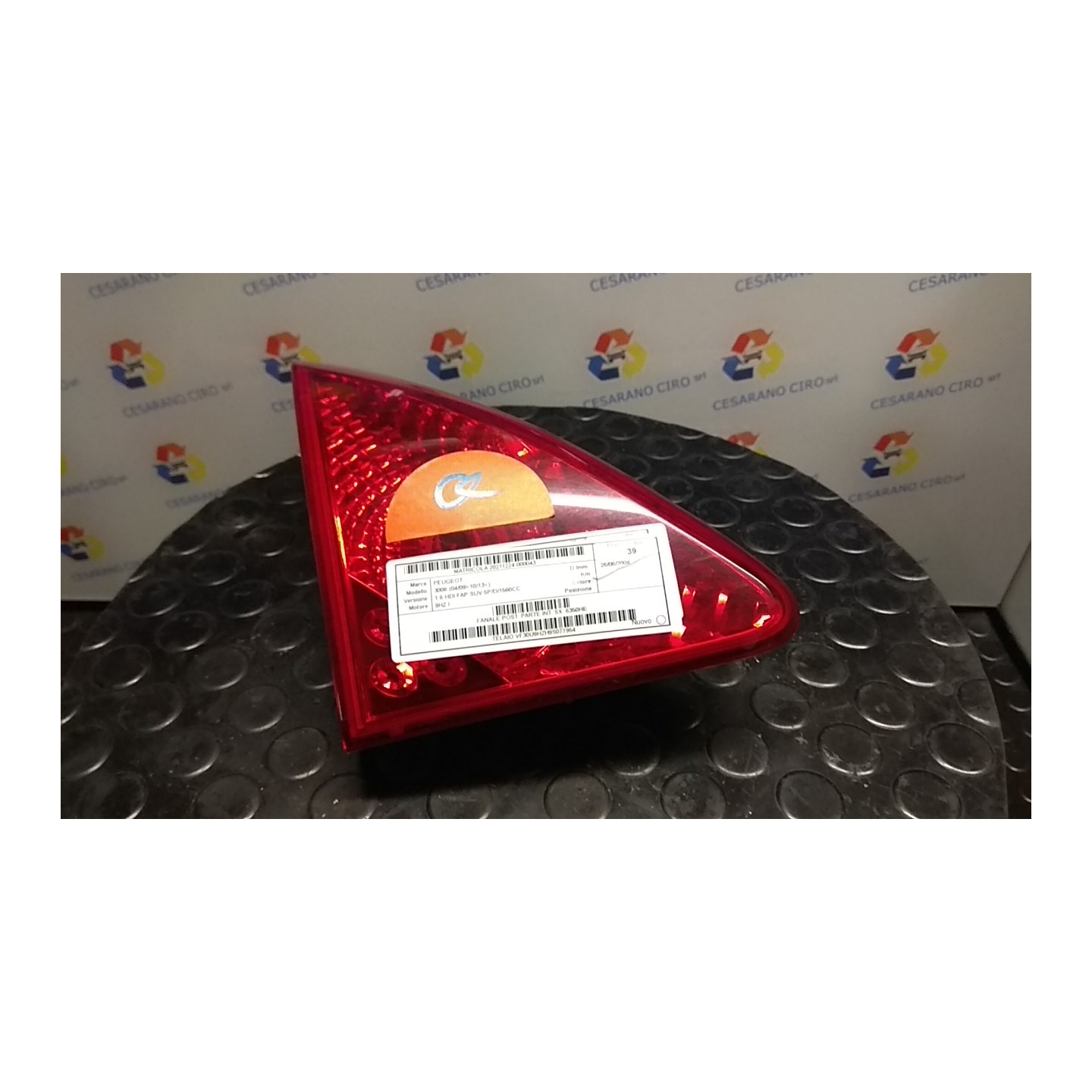 FANALE POST. PARTE INT. SX. 043 PEUGEOT 3008 (04/09-10/13) 9HZ 6350HE