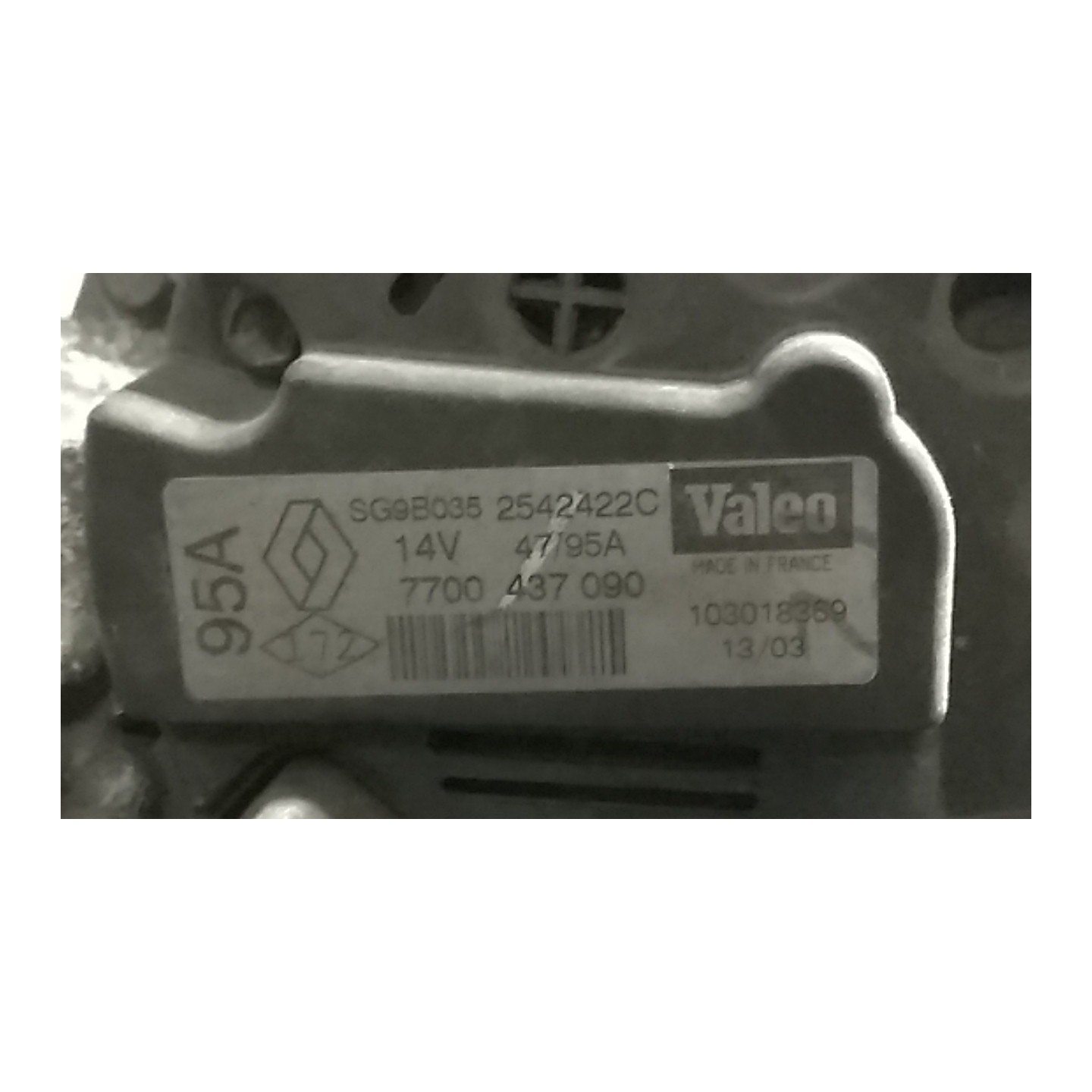ALTERNATORE VALEO 008 RENAULT CLIO 2A SERIE (05/01-11/10) D4FB7 8200660044