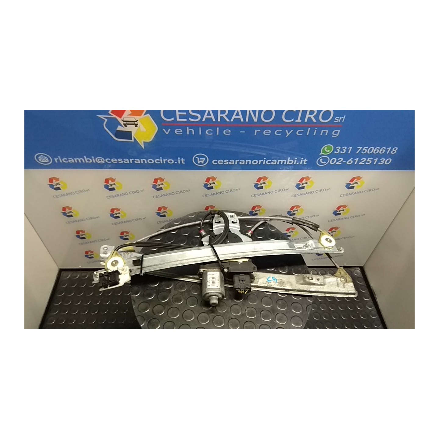 ALZACRISTALLO ELETTR. PORTA ANT. C/MOTORINO DX. 021 CITROEN C5 (X7) (02/08-) RHR 9675898980