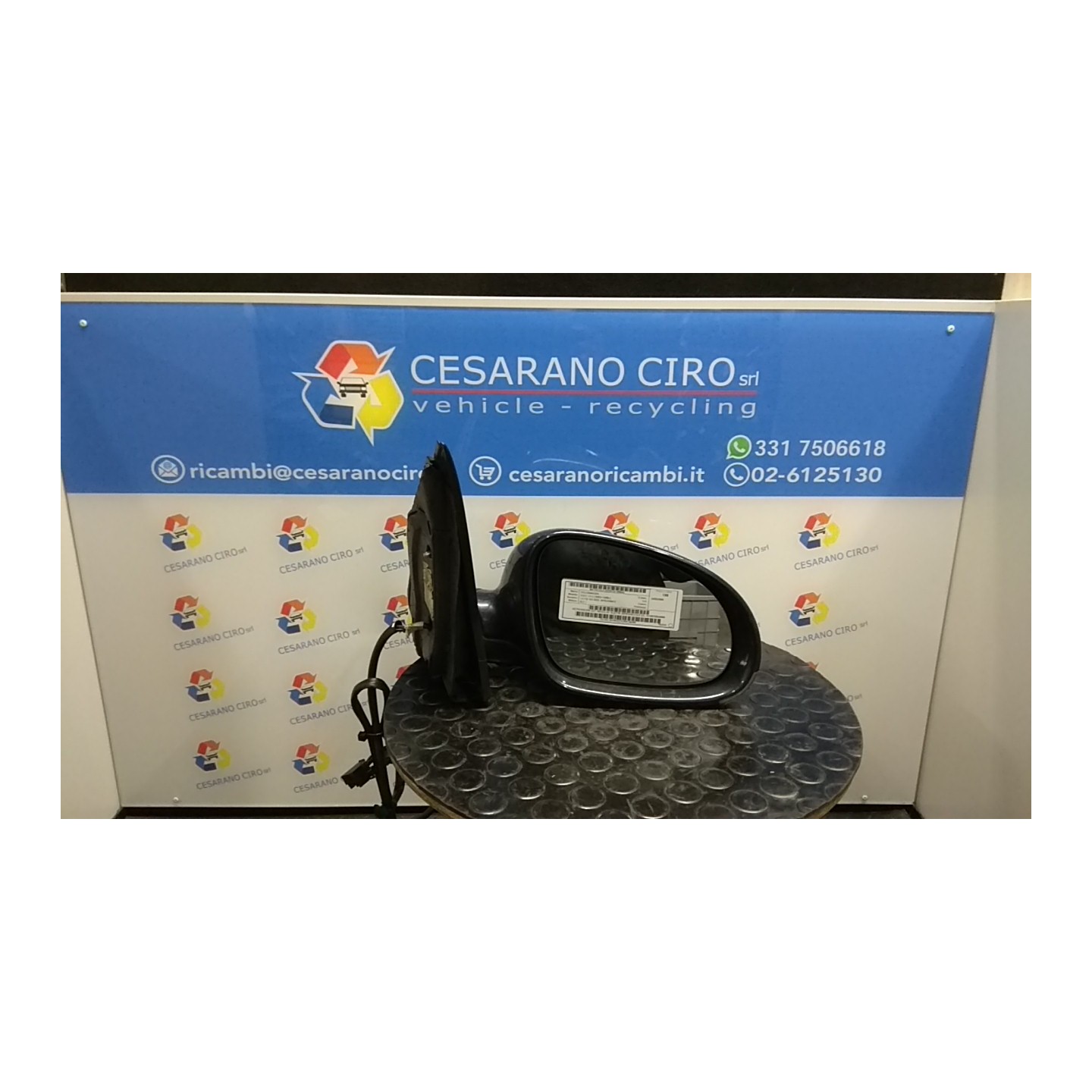 RETROVISORE EST. REGOLAZ. ELETTR. RIPIEGHEVOLE DX. 042 VOLKSWAGEN GOLF (1K) (10/03-12/09) BLF 1K1857508A9B9