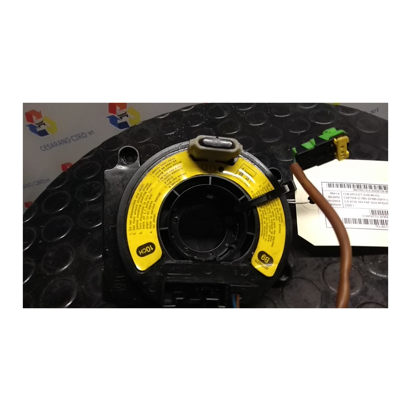 CONTATTO SPIRALIFORME AIRBAG 023 CHEVROLET (DAEWOO) CAPTIVA (C100) (07/06-03/11) Z20S 96628697