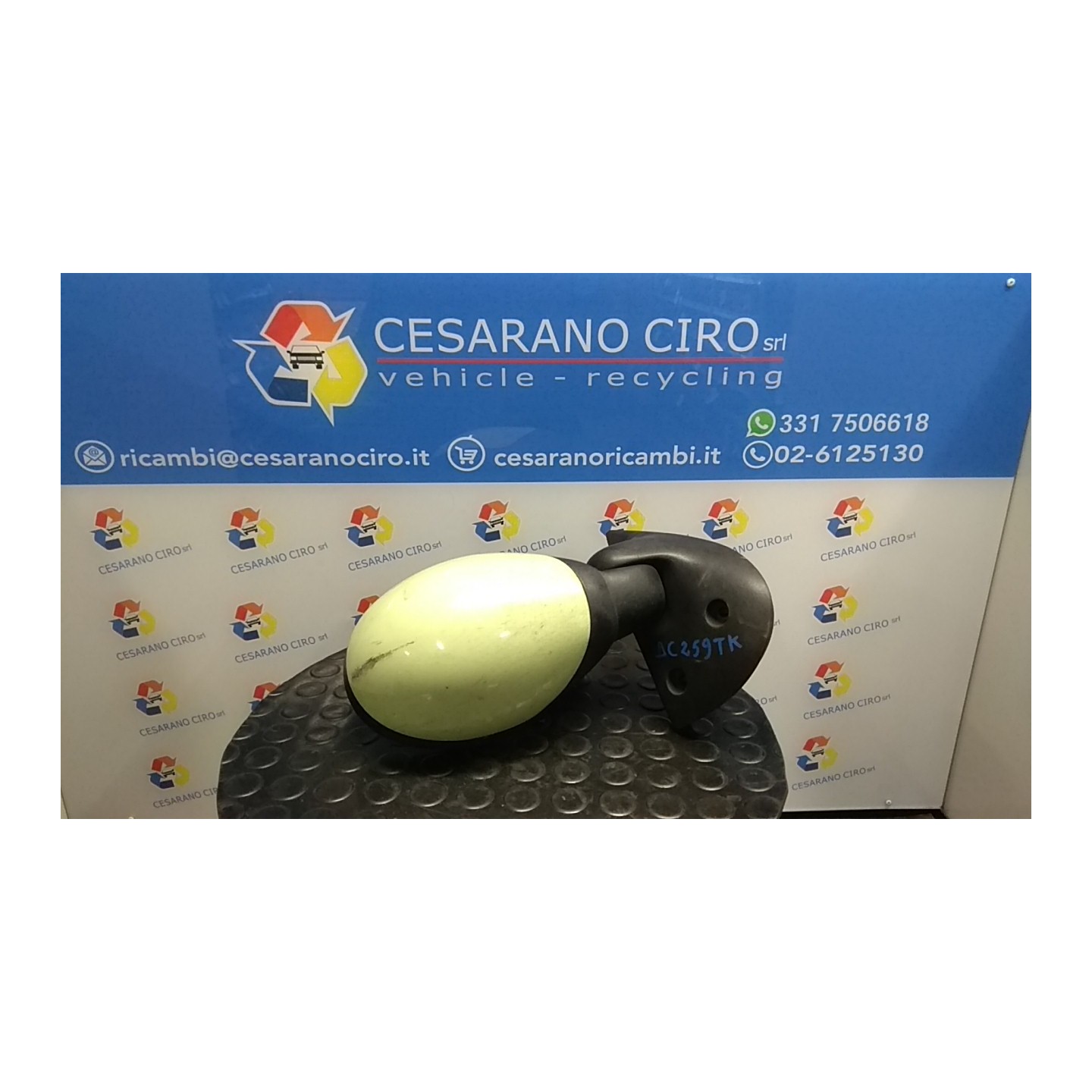 RETROVISORE EST. REGOLAZ. ELETTR. 09/00 DX. 026 RENAULT TWINGO 1A SERIE (08/98-09/07) D7FF7 7700834989
