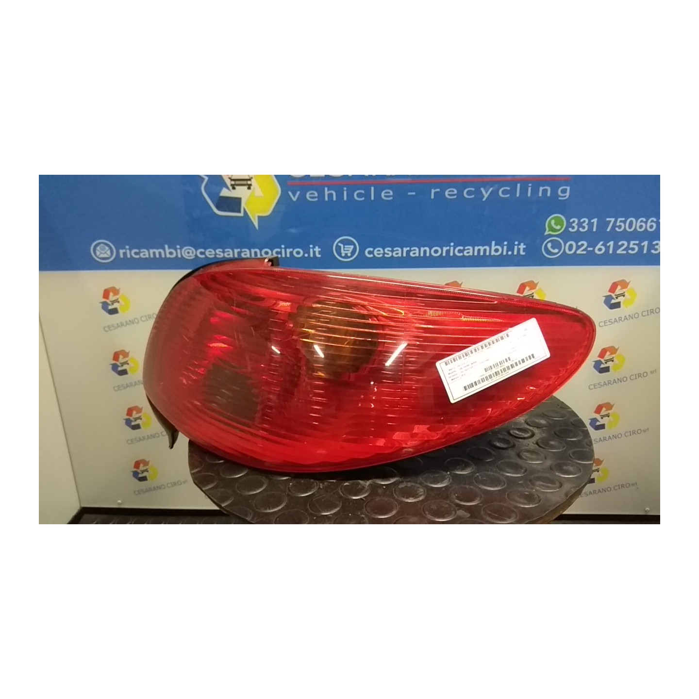 FANALE POST. OPR 09582 DX. 023 PEUGEOT 206 (09/98-06/09) 9HZ 6351N7