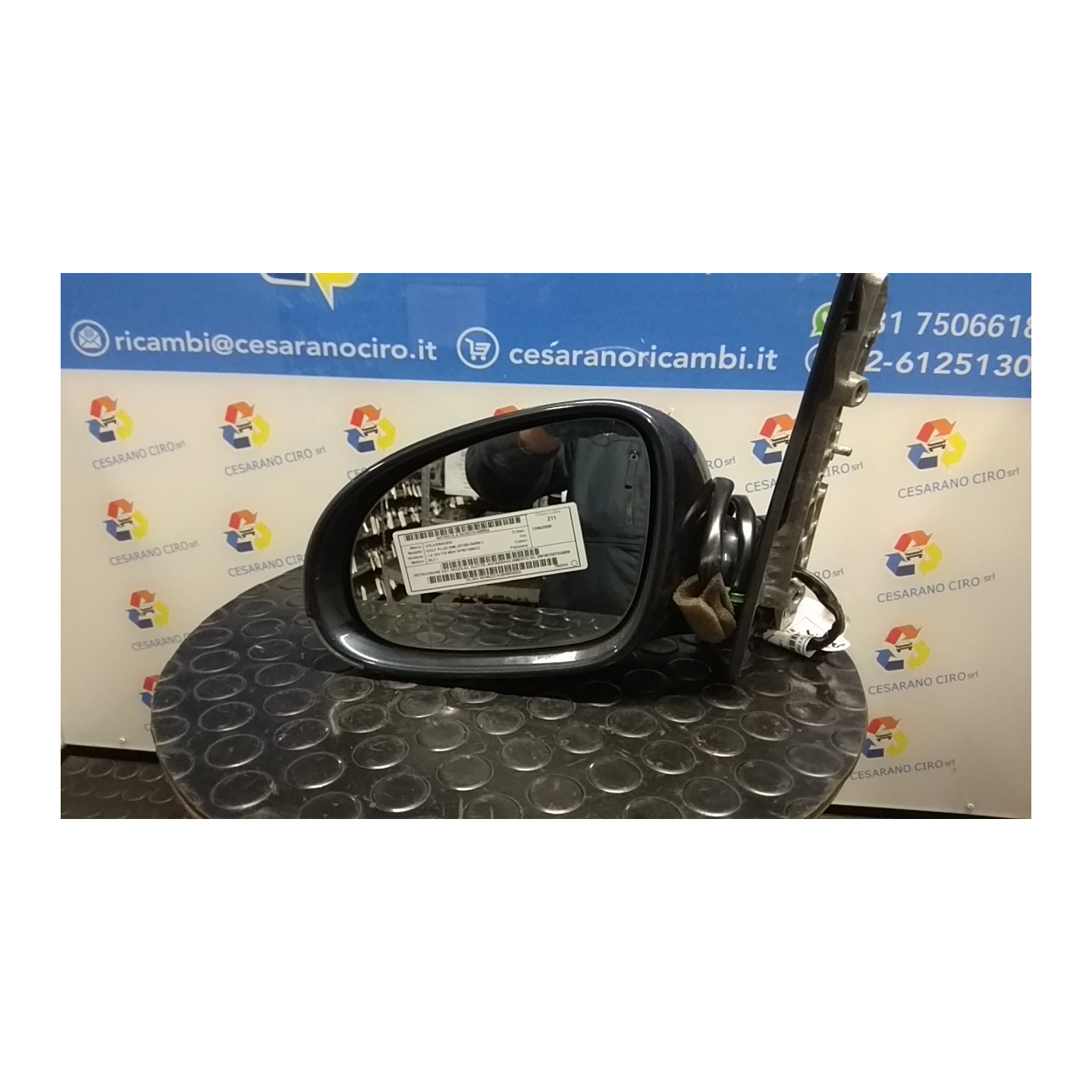 RETROVISORE EST. REGOLAZ. ELETTR. ANTIABBAGLIAMENTO SX. 054 VOLKSWAGEN GOLF PLUS (5M) (01/05-04/09) BLF 5M1857507BA9B9