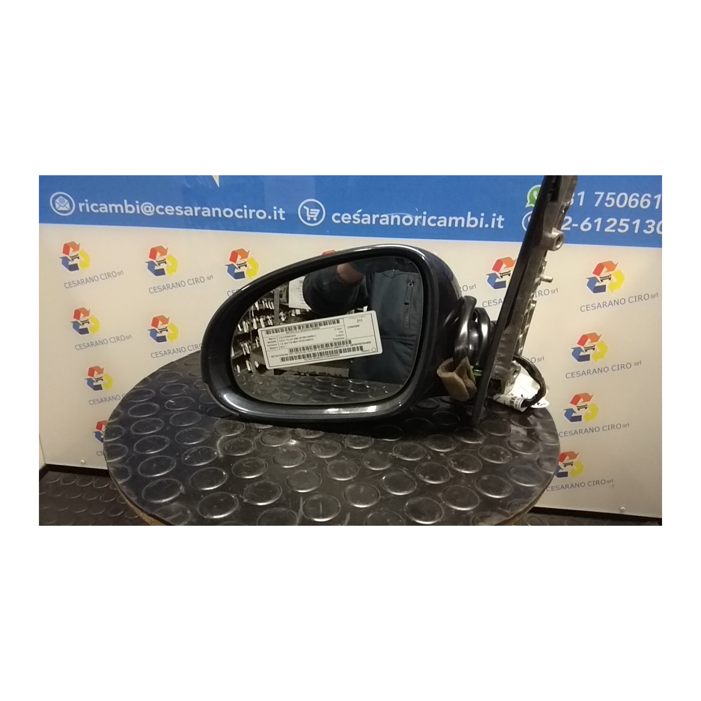 RETROVISORE EST. REGOLAZ. ELETTR. ANTIABBAGLIAMENTO SX. 054 VOLKSWAGEN GOLF PLUS (5M) (01/05-04/09) BLF 5M1857507BA9B9