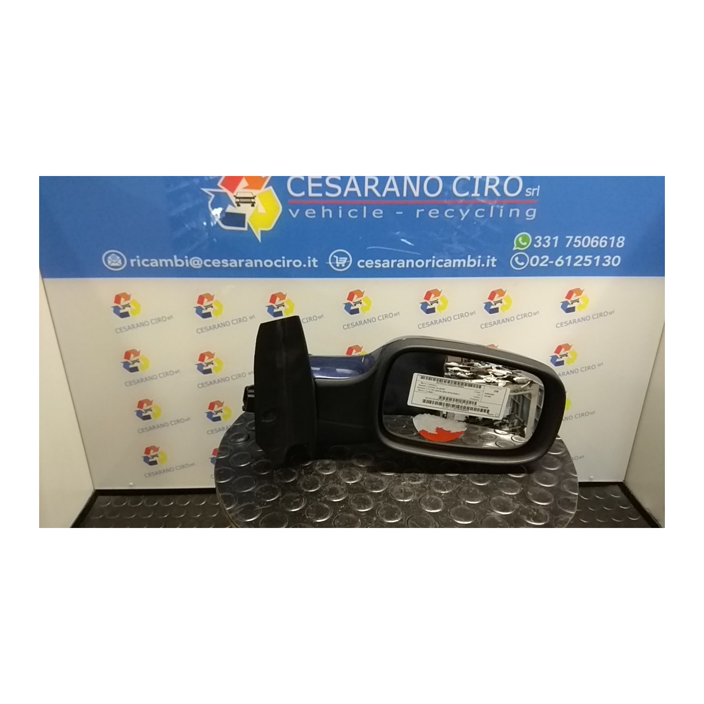 RETROVISORE EST. REGOLAZ. ELETTR. TIPO 3 - 4 DX. 032 RENAULT SCENIC 2A SERIE (06/03-08/09) K4M97 7701068385