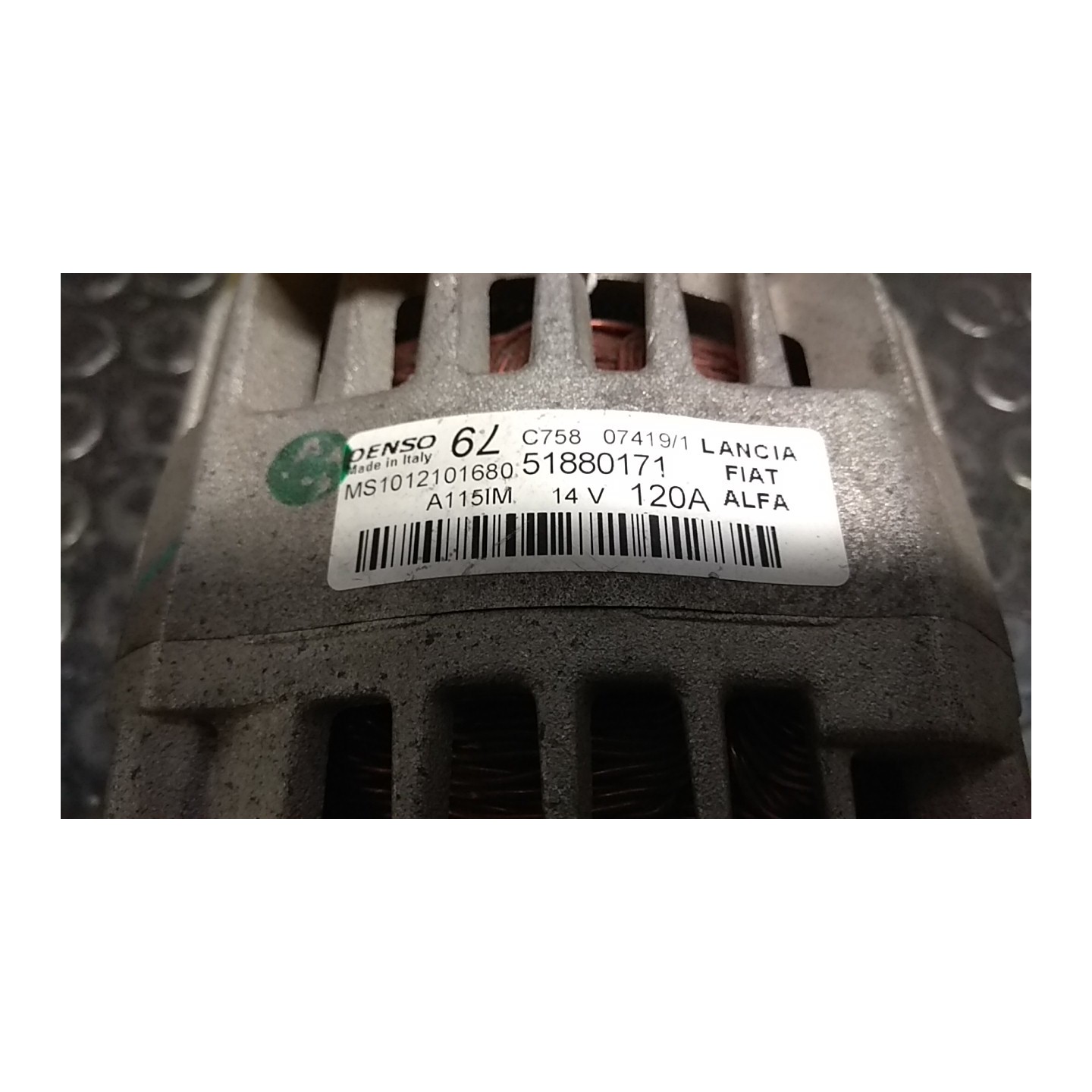ALTERNATORE 120AMP 025 FORD KA (CCU) (10/08-) 169A4000 1719539
