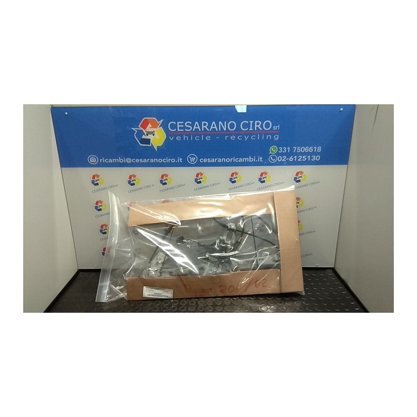 ALZACRISTALLO ELETTR. PORTA ANT. C/M SX. 054 PEUGEOT 206 (09/98-06/09) KFW 9221E5