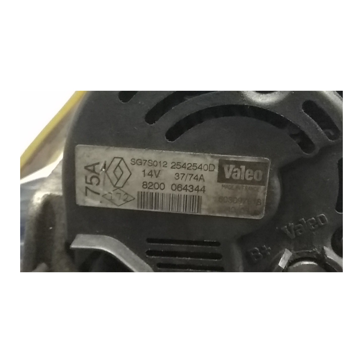 ALTERNATORE MITSUBISHI, ROTAZIONE 005 RENAULT CLIO 2A SERIE (05/01-11/10) D7FG7 7711134752