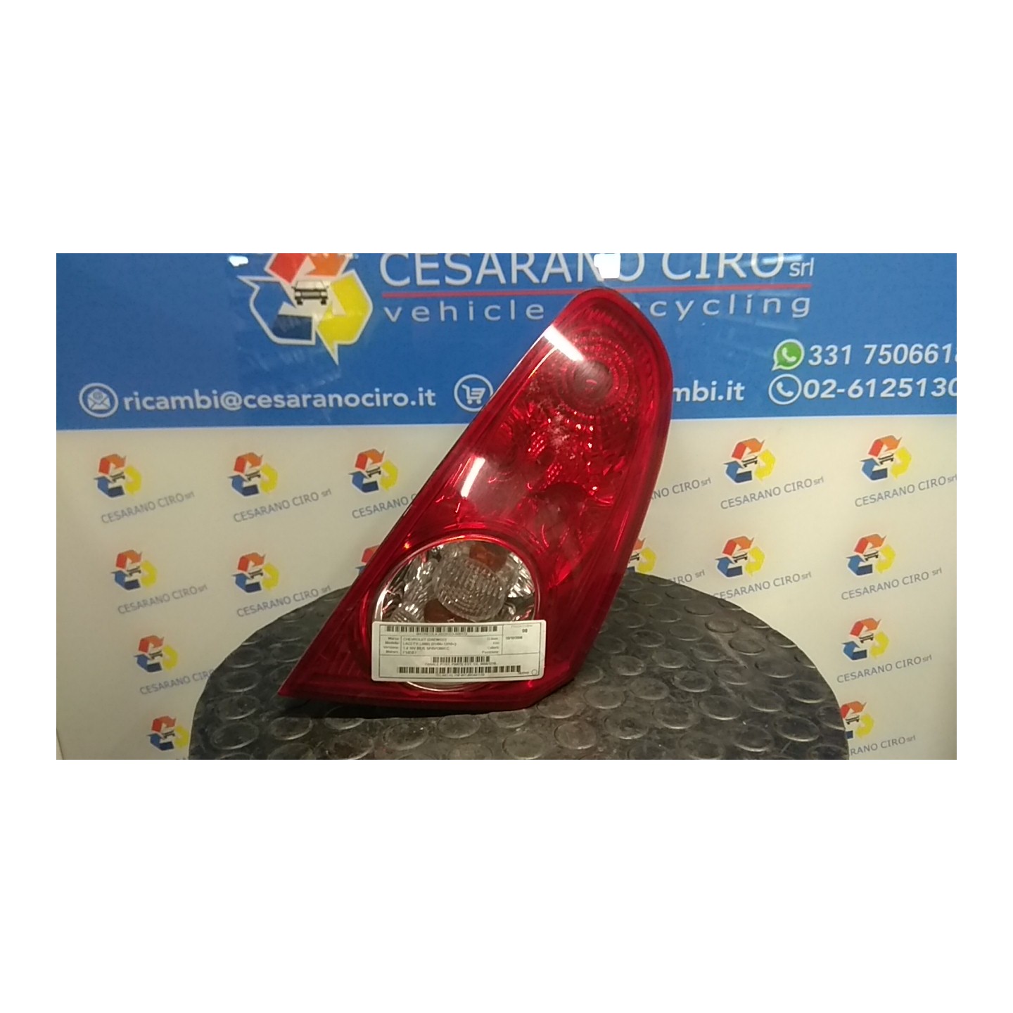 FANALE POST. PARTE EST. SX. 173 CHEVROLET (DAEWOO) LACETTI (J200) (01/05-12/10) F14D3 96551216