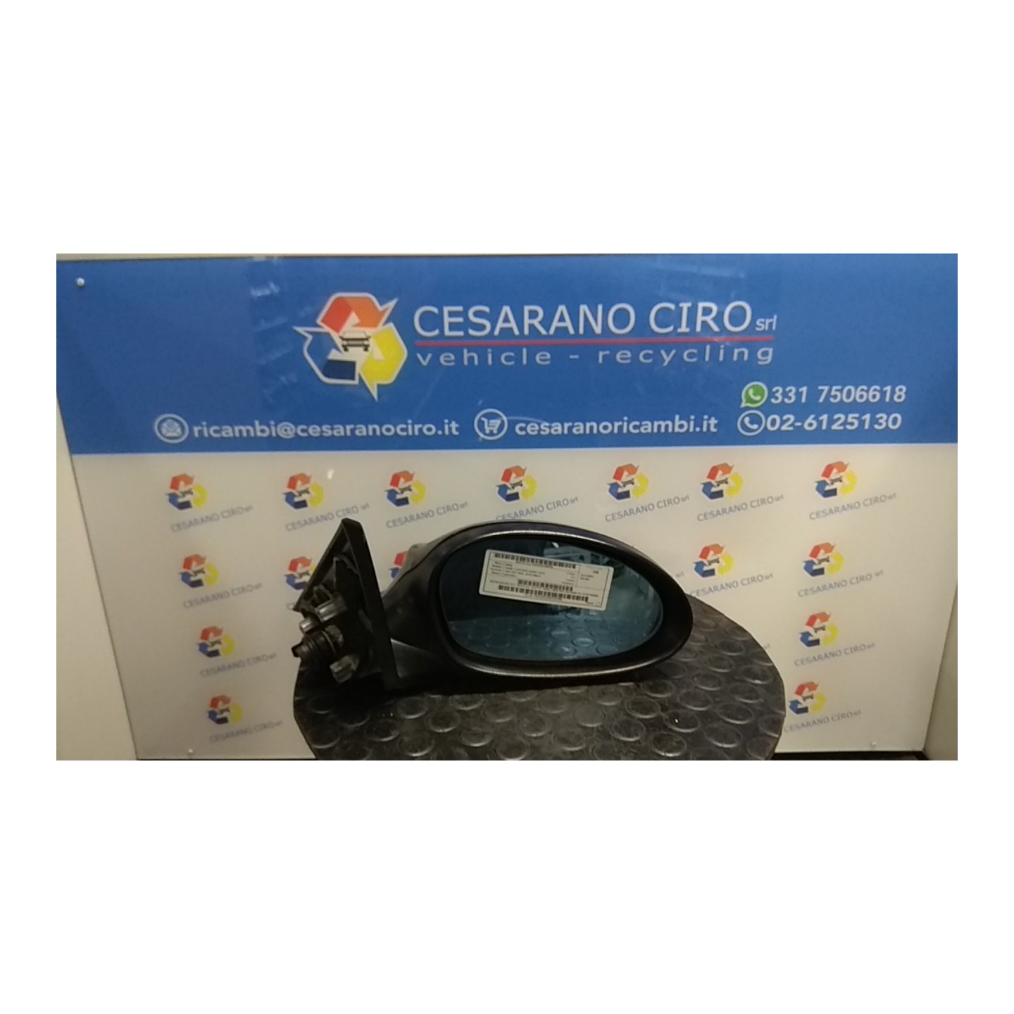 RETROVISORE EST. REGOLAZ. ELETTR. RIBALT,MEM SED,ANTIABB DX. 036 BMW SERIE 1 (E81/E87) (03/07-12/12 N47D20A 51167185380