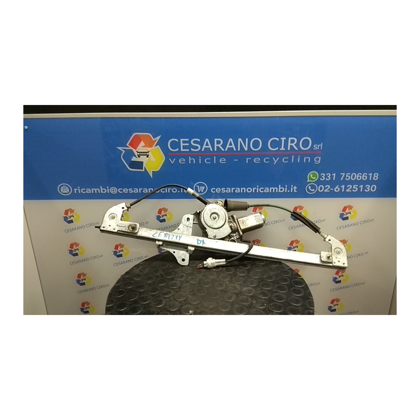 ALZACRISTALLO ELETTR. PORTA ANT. C/MOTORINO DX. 106 OPEL AGILA (H00) (04/00-09/04) Z12XE 9215910