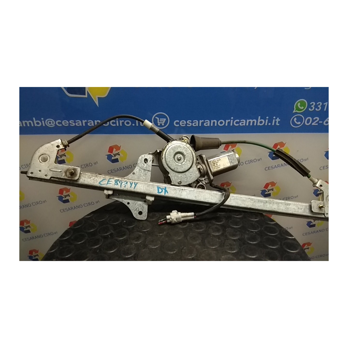 ALZACRISTALLO ELETTR. PORTA ANT. C/MOTORINO DX. 106 OPEL AGILA (H00) (04/00-09/04) Z12XE 9215910
