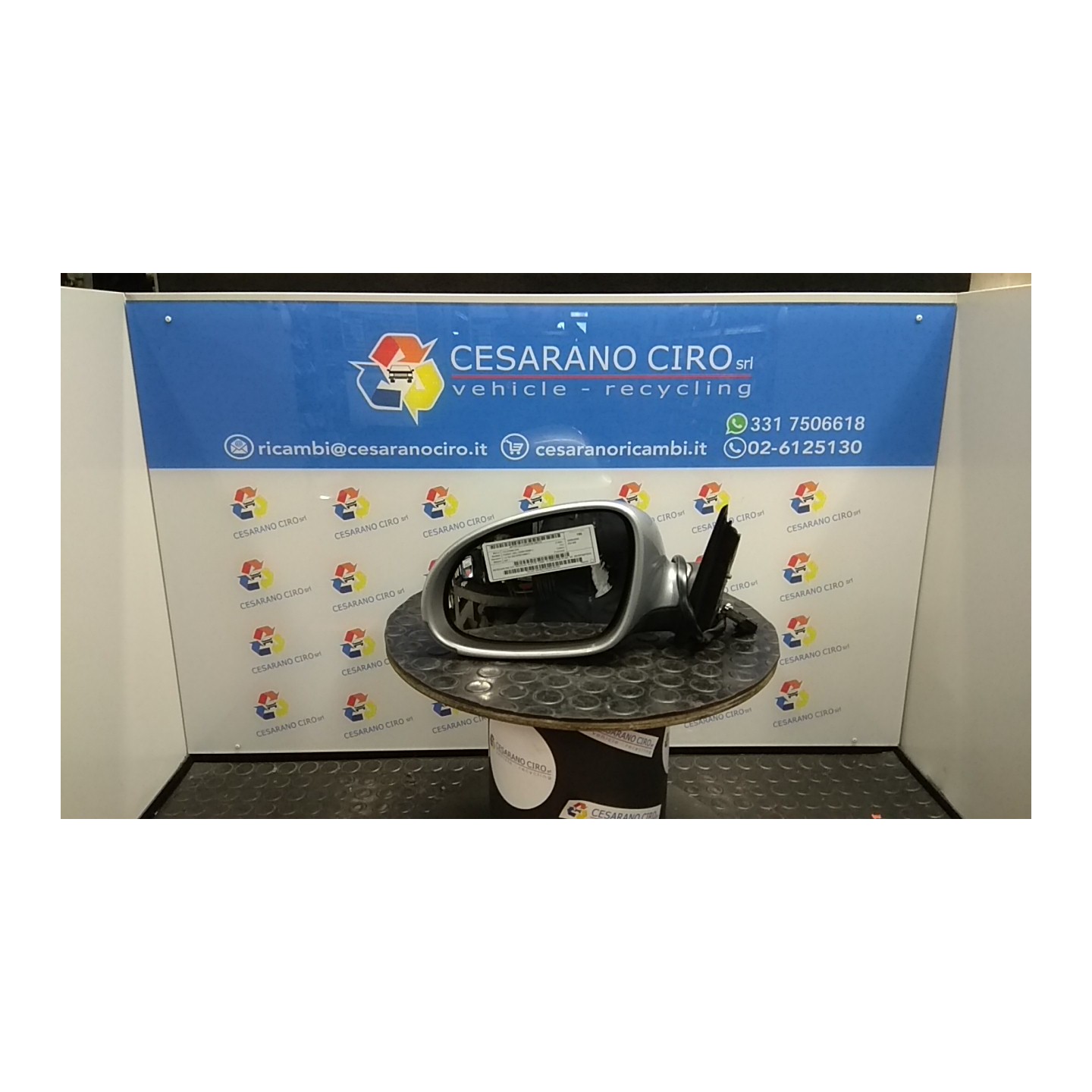 RETROVISORE EST. REGOLAZ. ELETTR. C/IND. DI DIREZIONE 07-04- SX. 133 VOLKSWAGEN PASSAT (3B) (10/00-03/06) AVF 3B1857507T01C