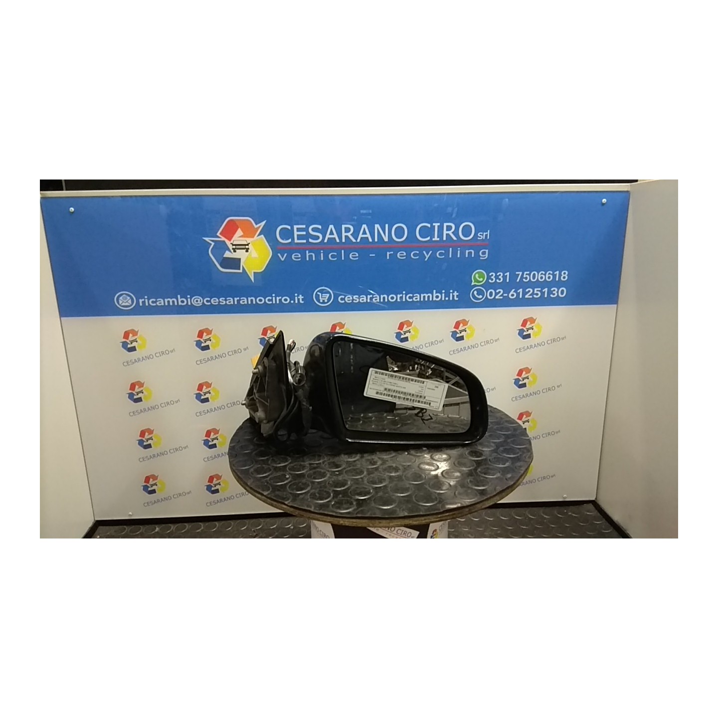 RETROVISORE EST. REGOLAZ. ELETTR. TERMICO RIPIEGHEVOLE DX. 152 AUDI A4 (8E) (11/00-11/04) BAU 8E1858532AC01C