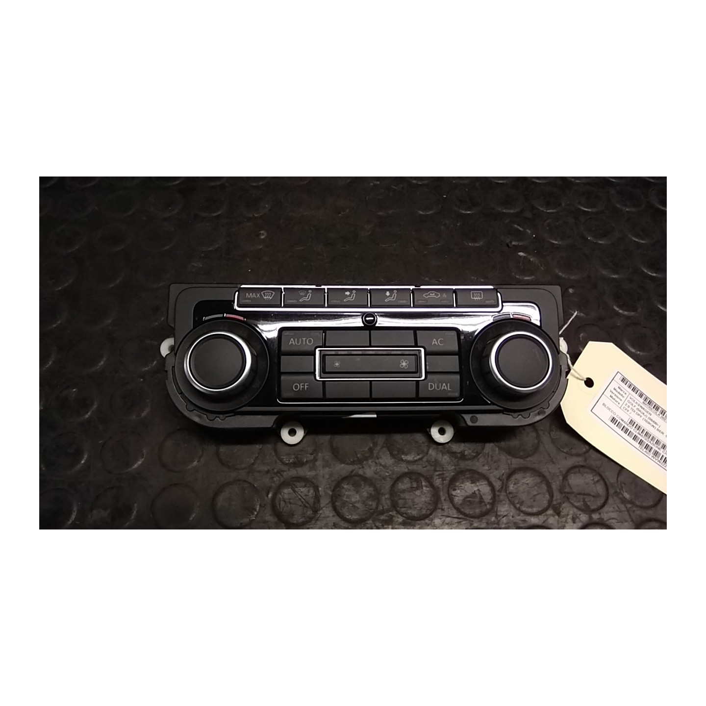 BLOCCO COMANDO CLIMATIZZAZIONE C/CLIMA REG. ELETTRONICA 026 VOLKSWAGEN GOLF (5K/AJ) (09/08-) CFF 5K0907044HAZJU