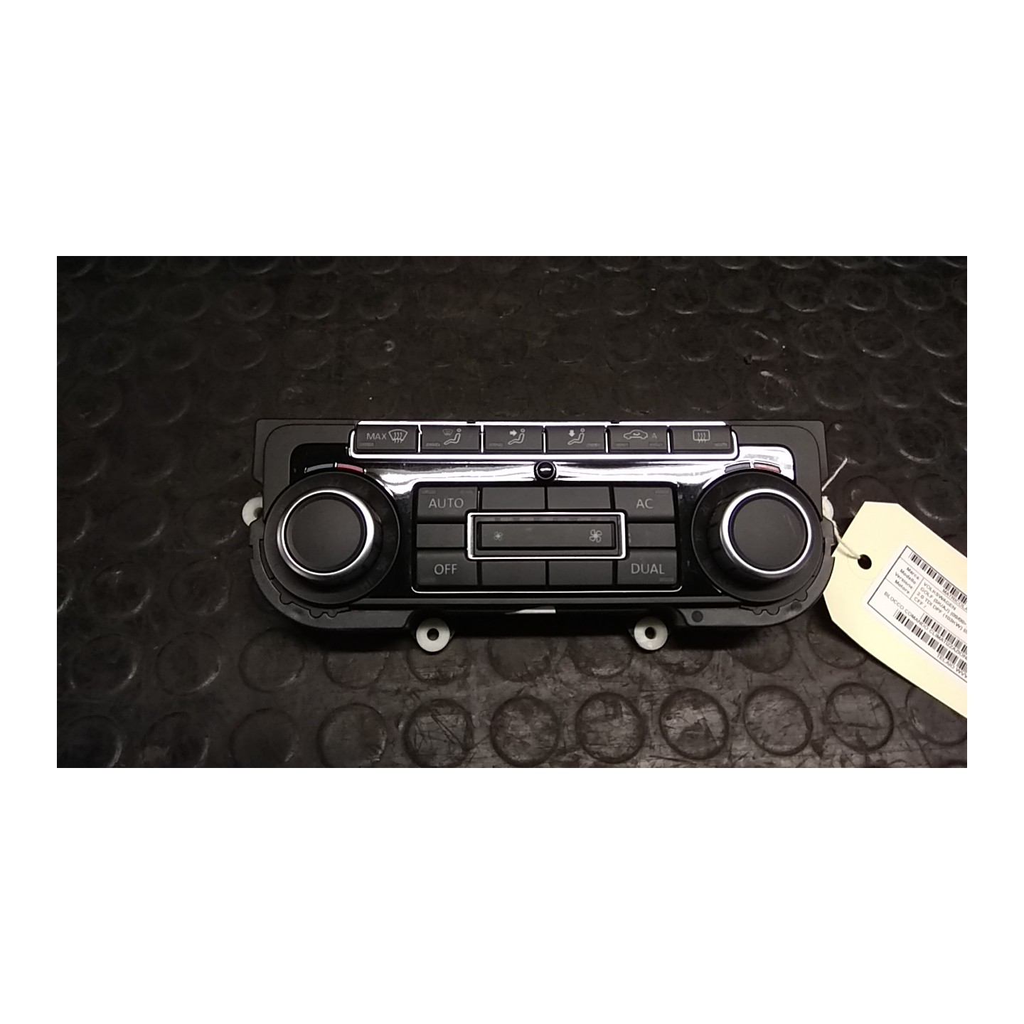 BLOCCO COMANDO CLIMATIZZAZIONE C/CLIMA REG. ELETTRONICA 026 VOLKSWAGEN GOLF (5K/AJ) (09/08-) CFF 5K0907044HAZJU