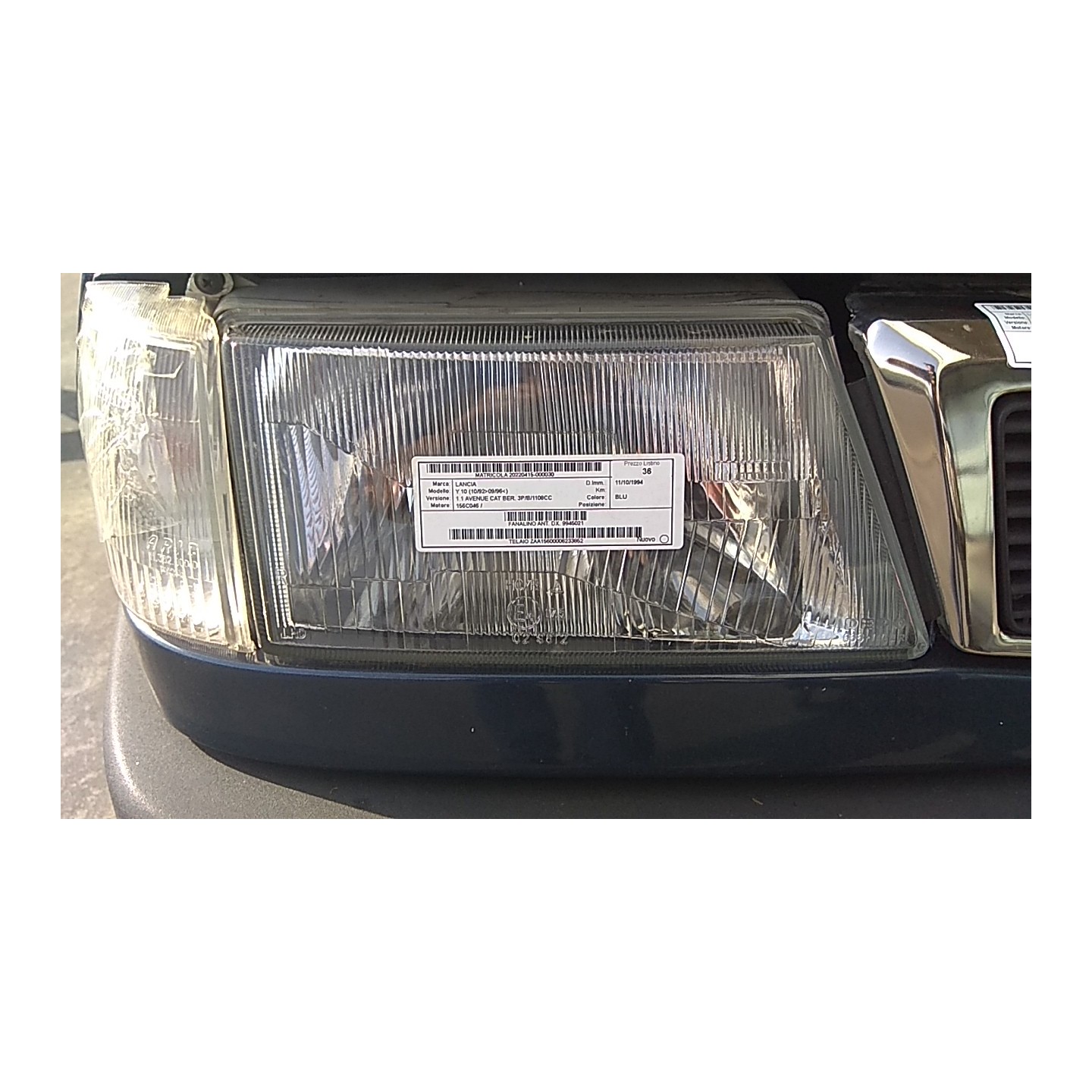 FANALINO ANT. DX. 030 LANCIA Y 10 (10/92-09/96) (AUTOBIANC 156C046 9945021