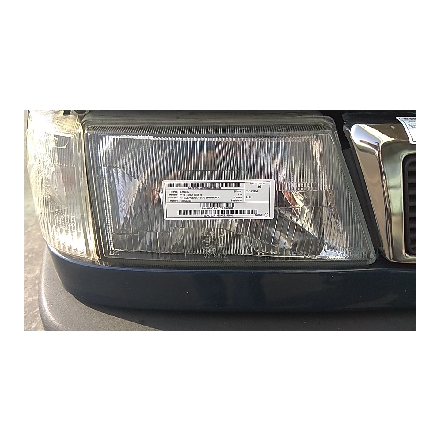 FANALINO ANT. DX. 030 LANCIA Y 10 (10/92-09/96) (AUTOBIANC 156C046 9945021