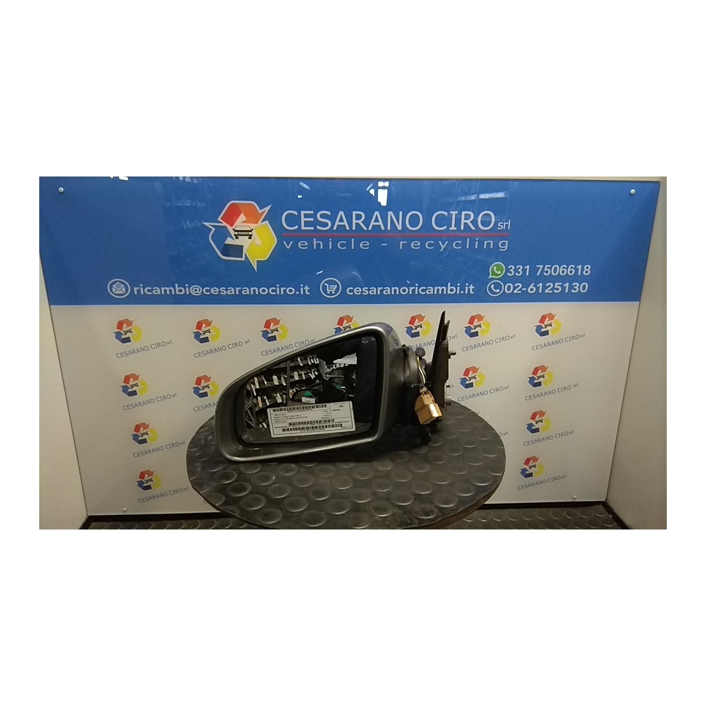 RETROVISORE EST. REGOLAZ. ELETTR. TERMICO RIPIEGHEVOLE SX. 130 AUDI A4 (8E) (11/00-11/04) AVF 8E1858531AC01C