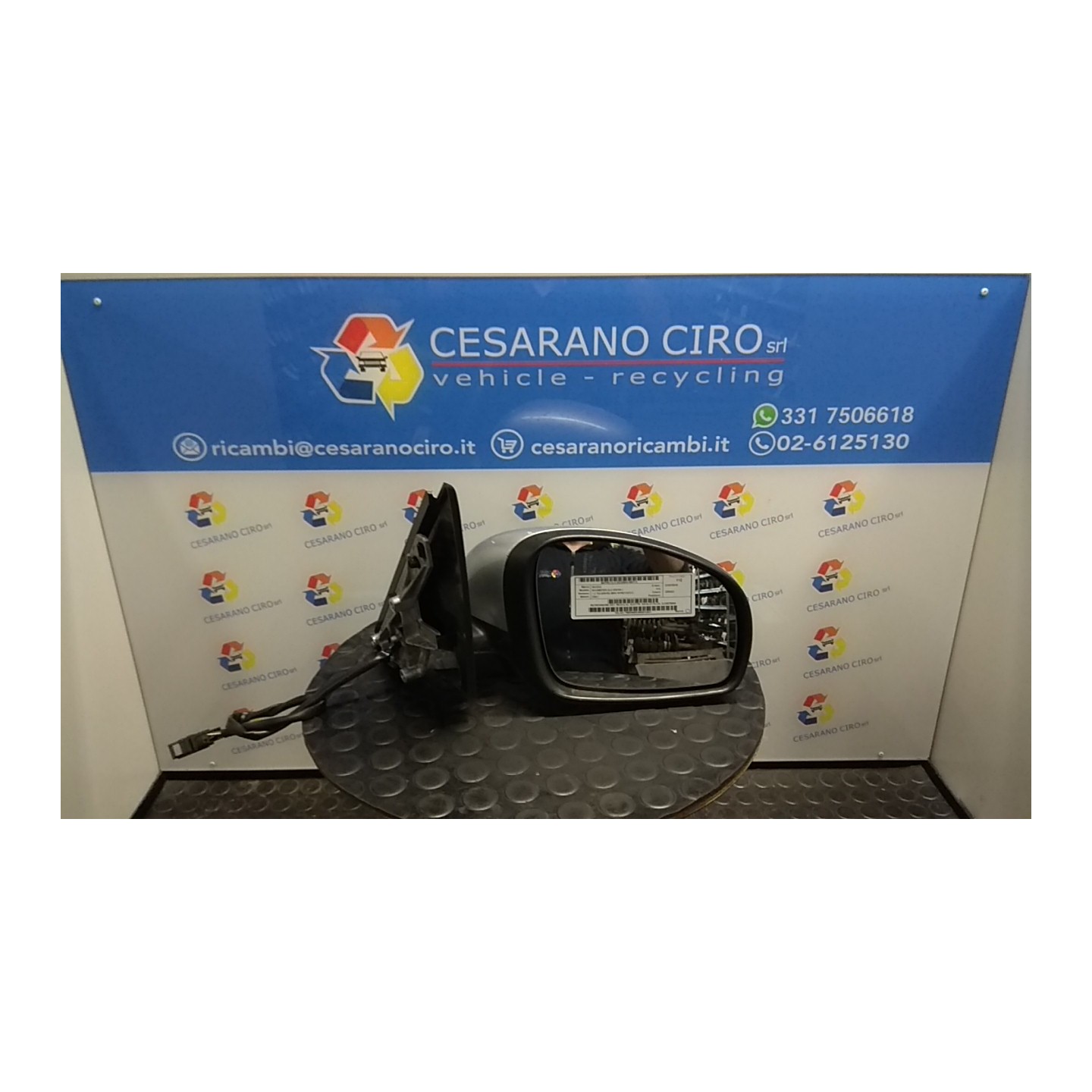 RETROVISORE EST. REGOLAZ. ELETTR. S/CALOTTA DX. 113 SKODA ROOMSTER (5J) (03/10-) CBZ 5J1857508A