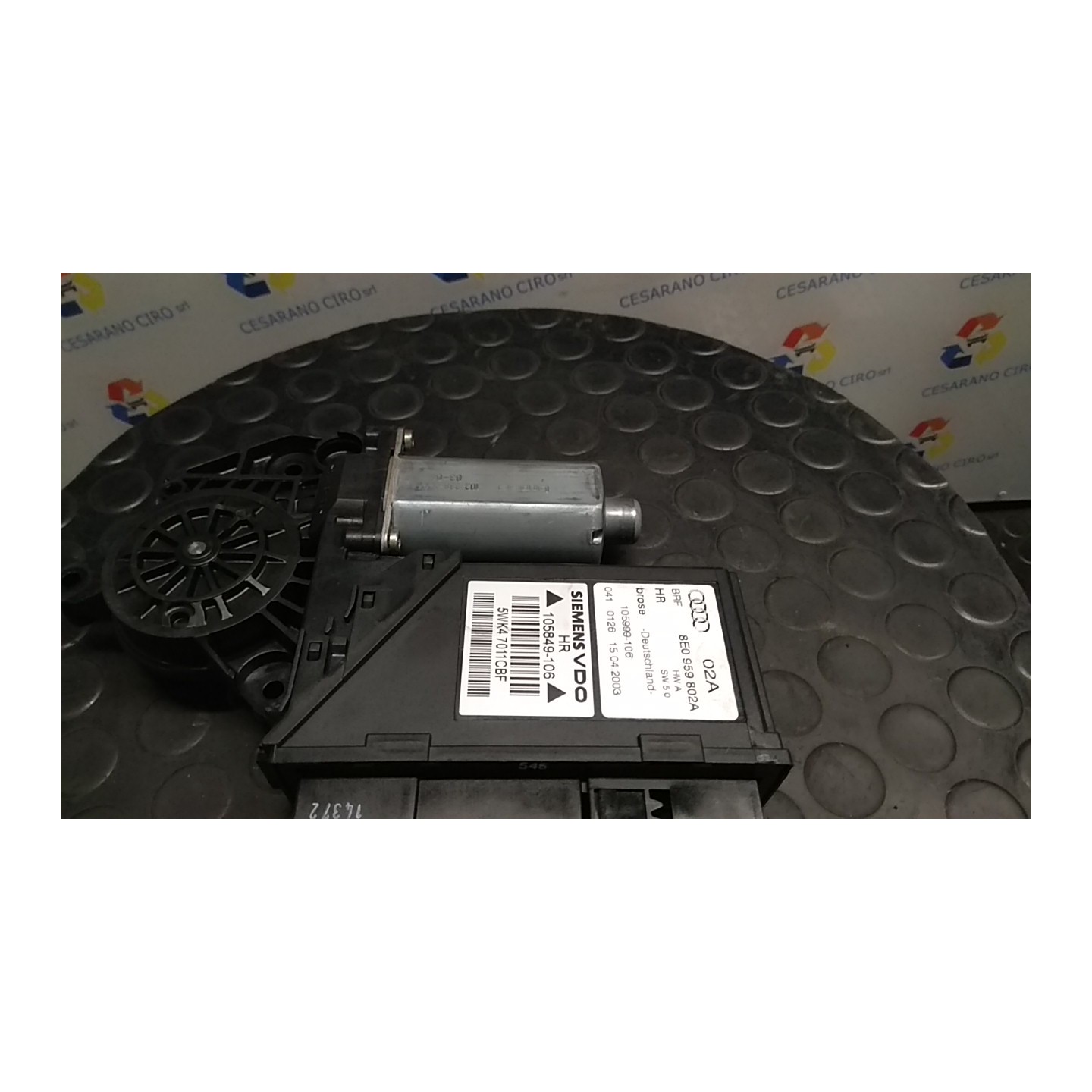 MOTORINO ALZACRISTALLO PORTA POST. DX. 139 AUDI A4 (8E) (11/00-11/04) ALT 8E0959802E