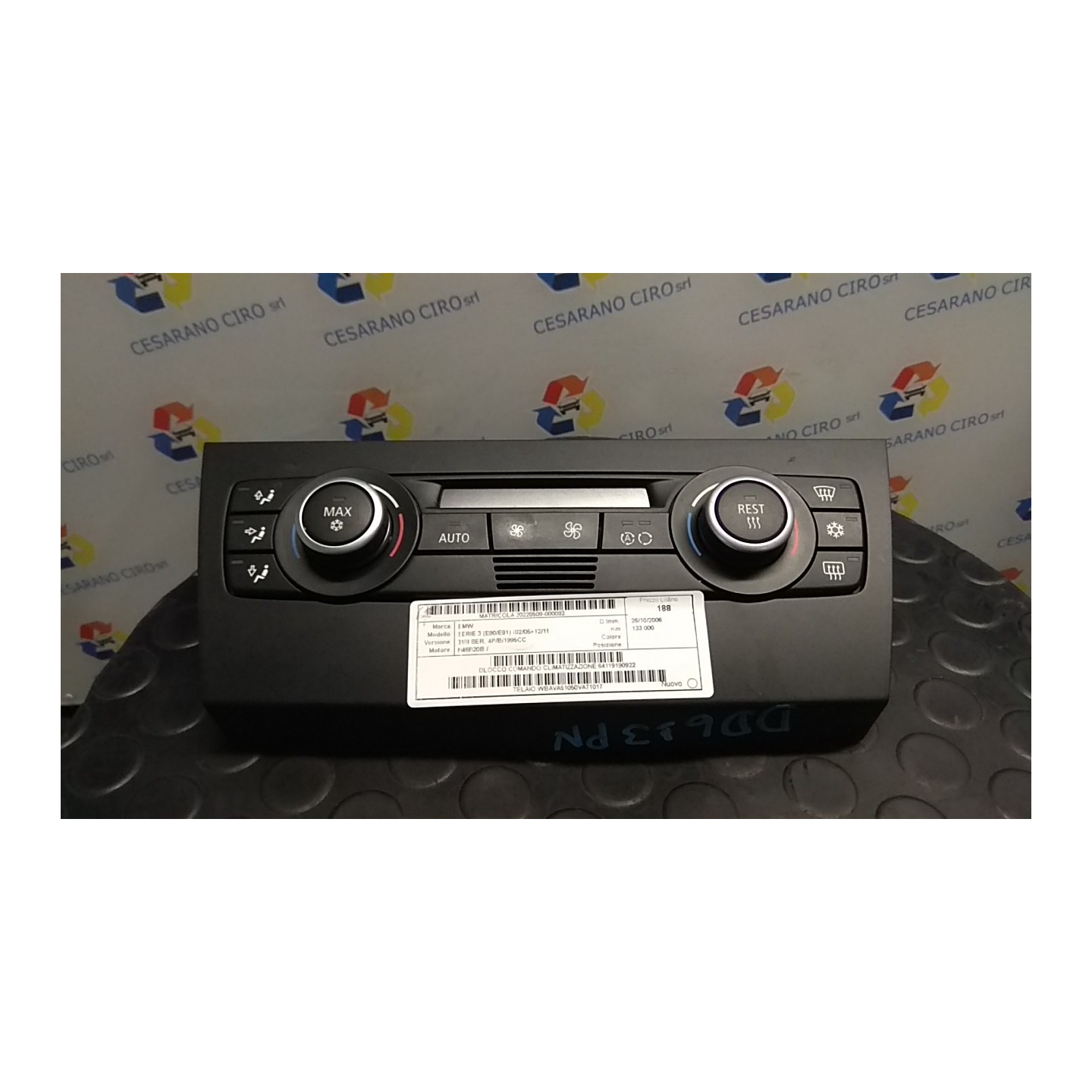 BLOCCO COMANDO CLIMATIZZAZIONE 092 BMW SERIE 3 (E90/E91) (02/05-12/11 N46B20B 64119190922