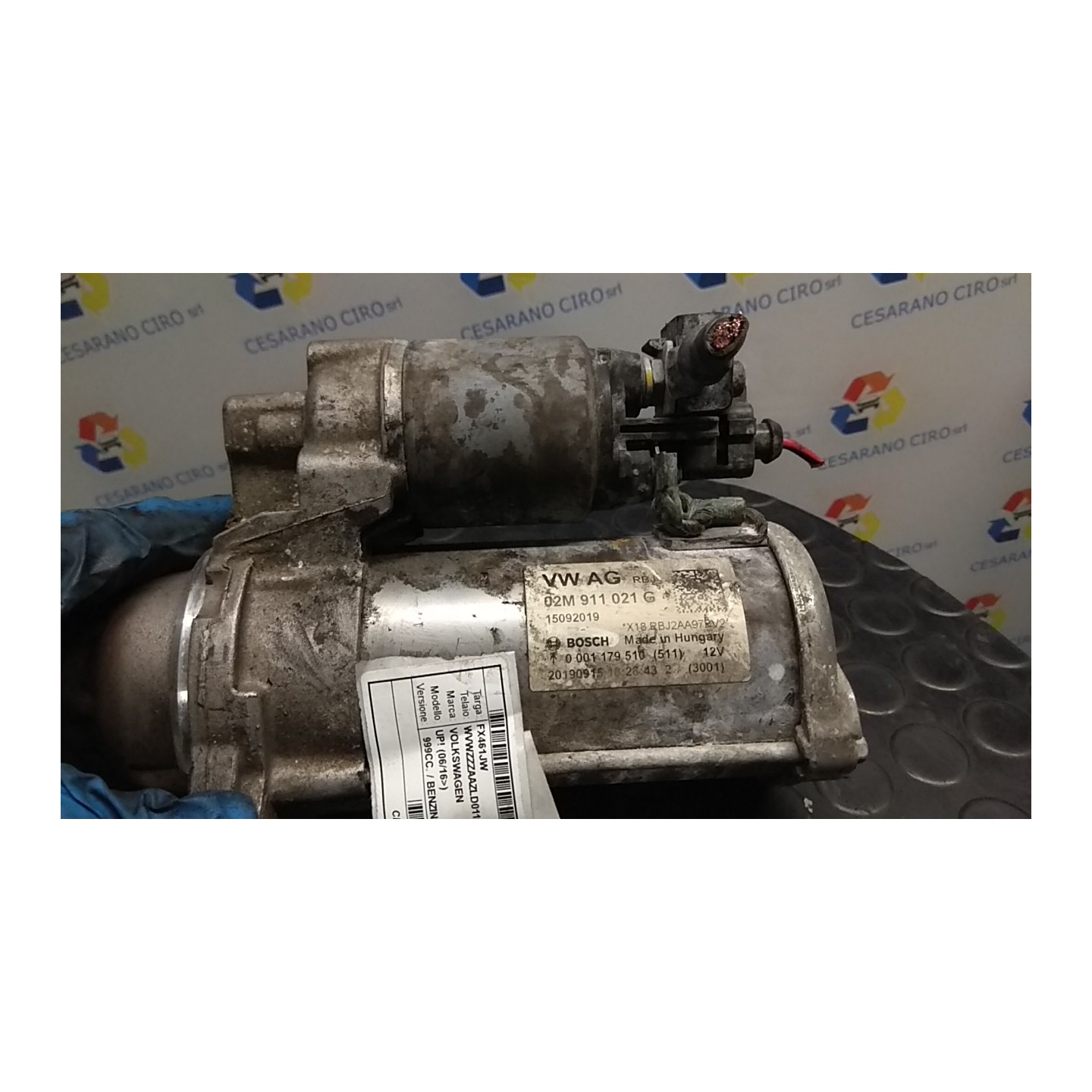 MOTORINO AVVIAMENTO 016 VOLKSWAGEN UP! (06/16-) CPG 02M911021HX