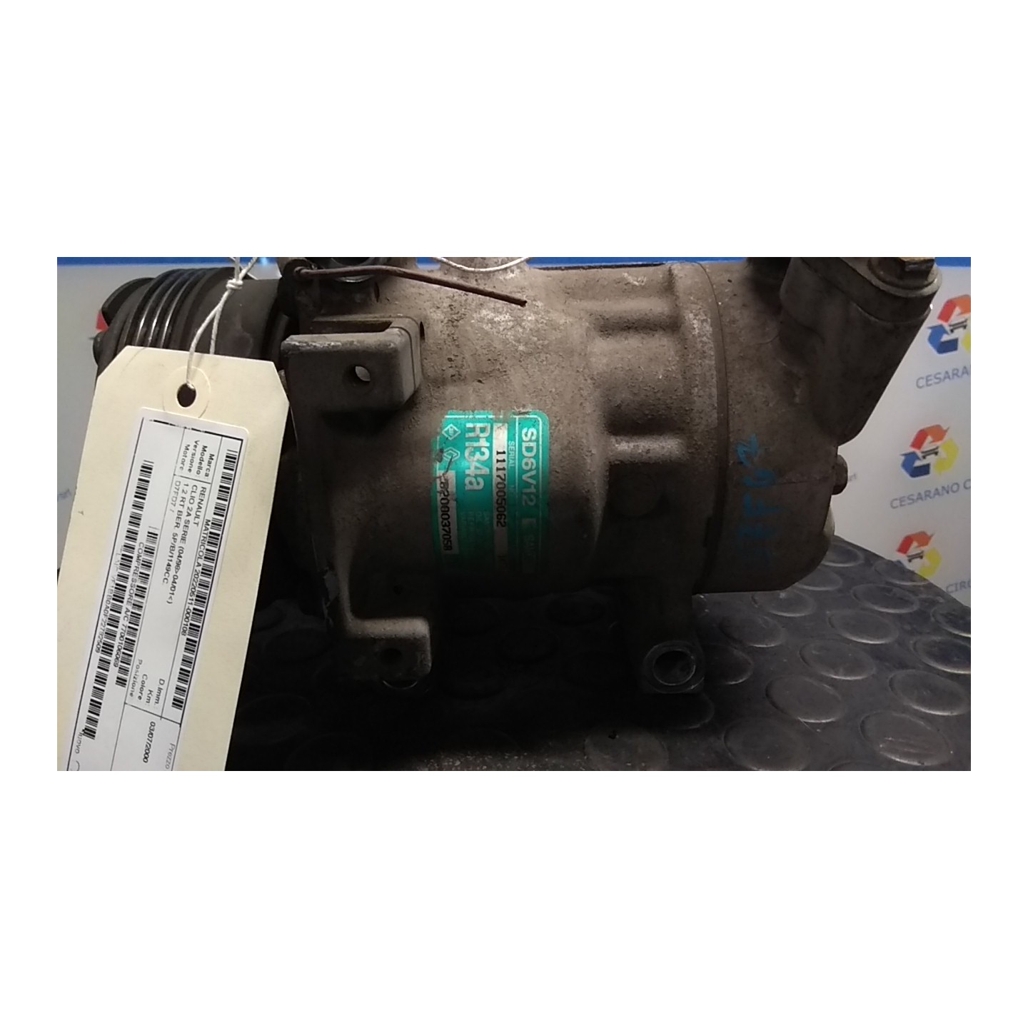 COMPRESSORE A/C 108 RENAULT CLIO 2A SERIE (04/98-04/01) D7FD7 7700106069