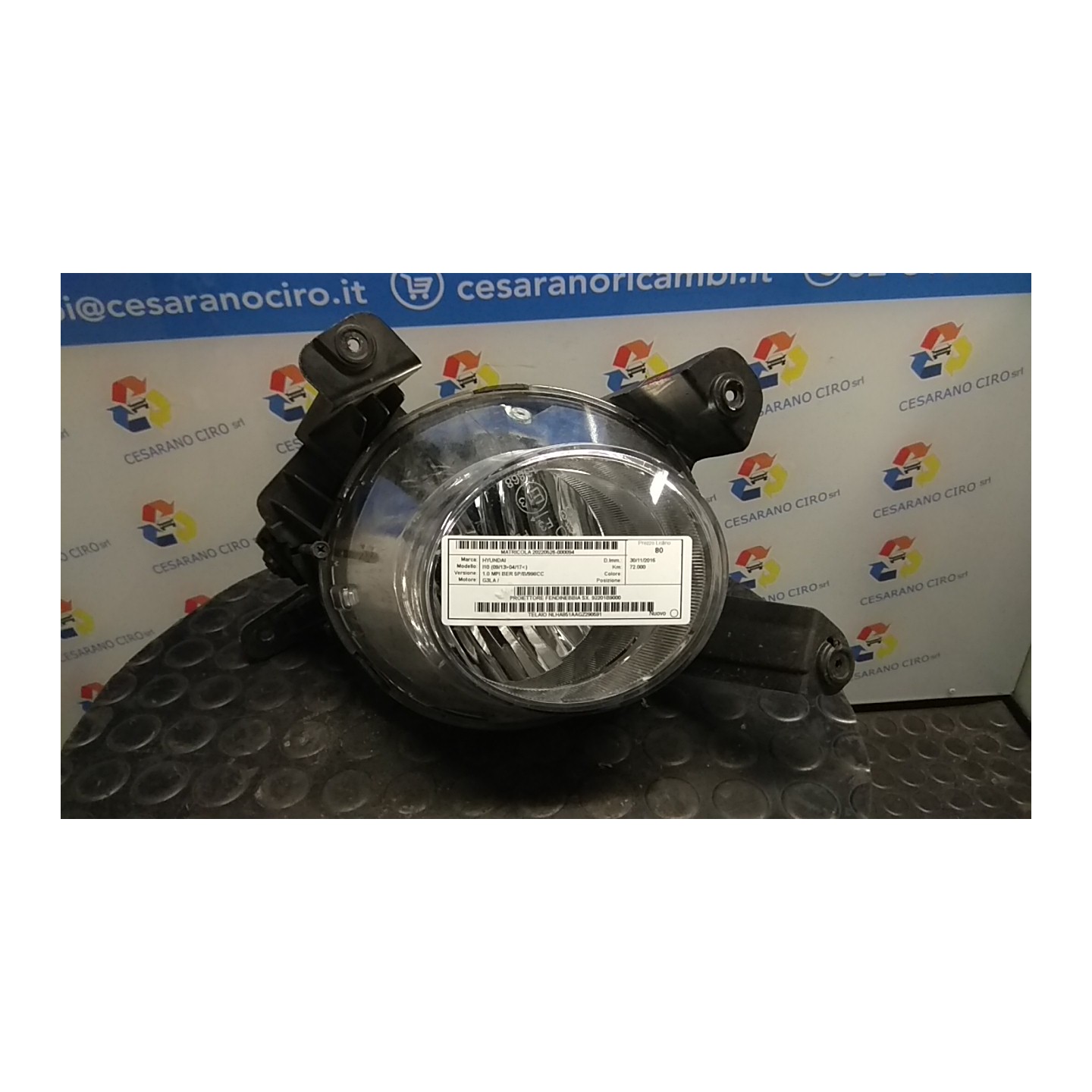 PROIETTORE FENDINEBBIA SX. 094 HYUNDAI I10 (09/13-04/17) G3LA 92201B9000