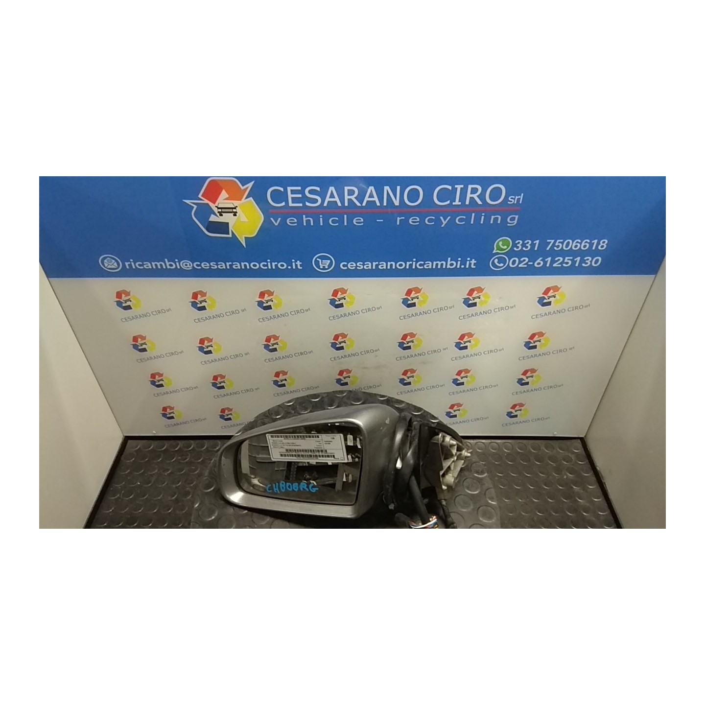 RETROVISORE EST. REGOLAZ. ELETTR. TERMICO SX. 091 AUDI A4 (8E) (11/00-11/04) AWA 8E1858531AA01C